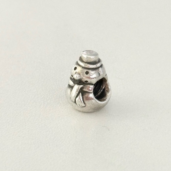Pandora 925 Frosty The Snowman Christmas Winter Holiday Rare Retired Bead Charm - Picture 2 of 5